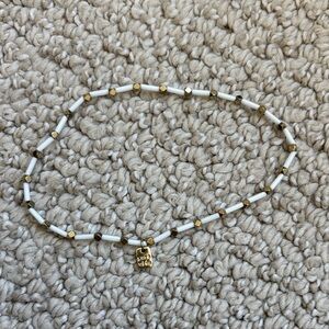 Pura Vida Gold and White Beaded Necklace
